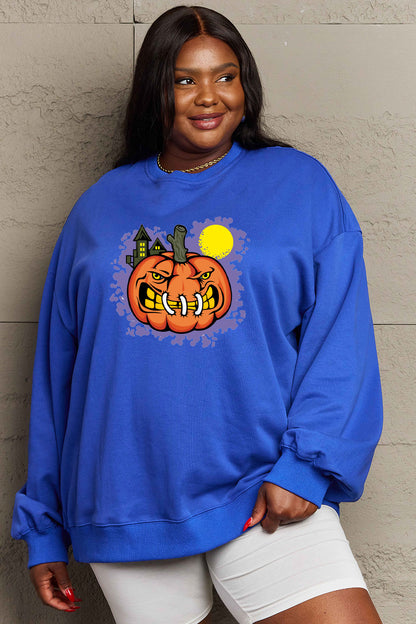 Simply Love Full Size Graphic Round Neck Sweatshirt